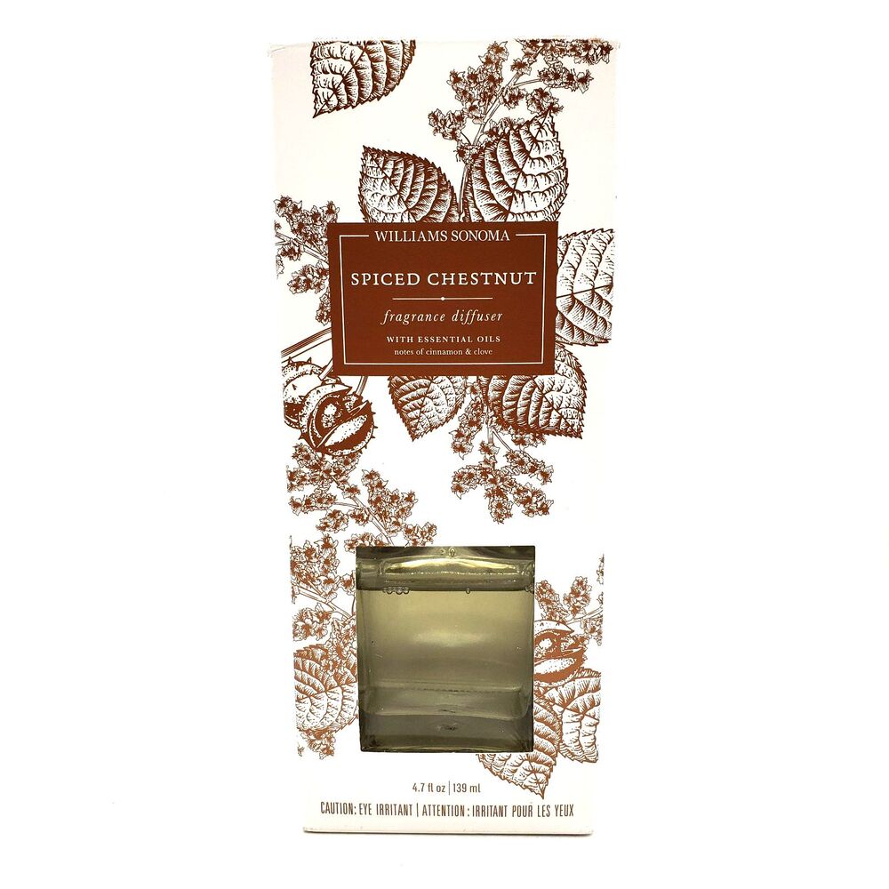 Williams Sonoma Spiced Chestnut Fragrance Diffuser Complete w/ Reeds NEW